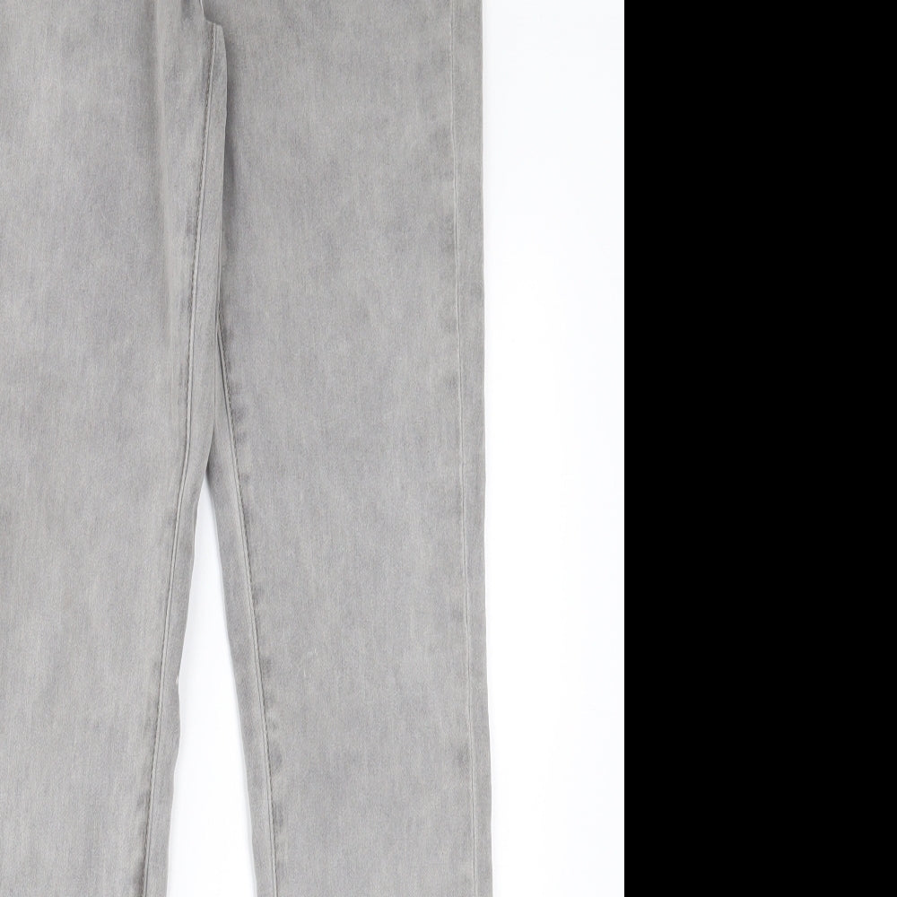 Firetrap Womens Grey  Cotton Straight Jeans Size 10 L30 in Regular Button