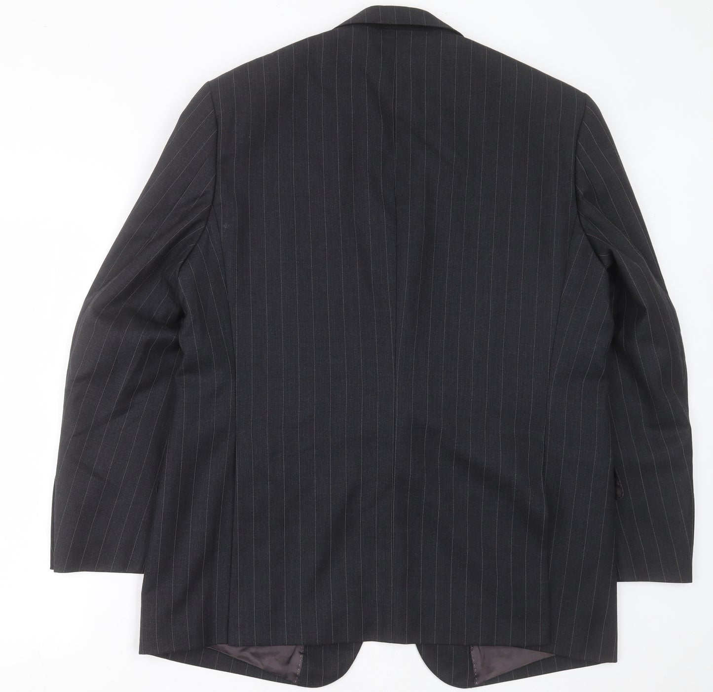 Magee Mens Grey Striped Wool Jacket Suit Jacket Size 40