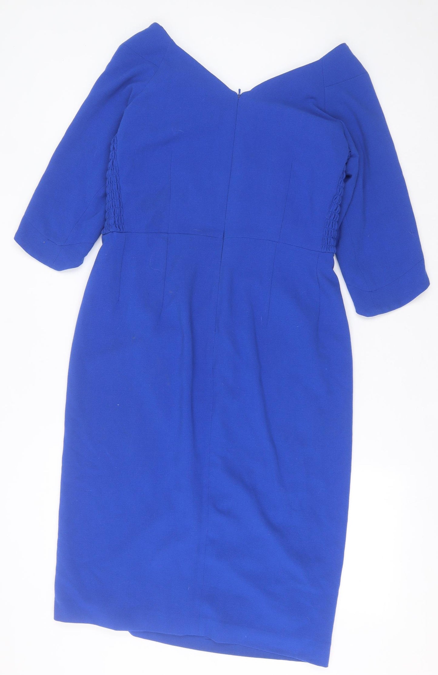 Bombshell Womens Blue  Polyester A-Line  Size 14  V-Neck Zip