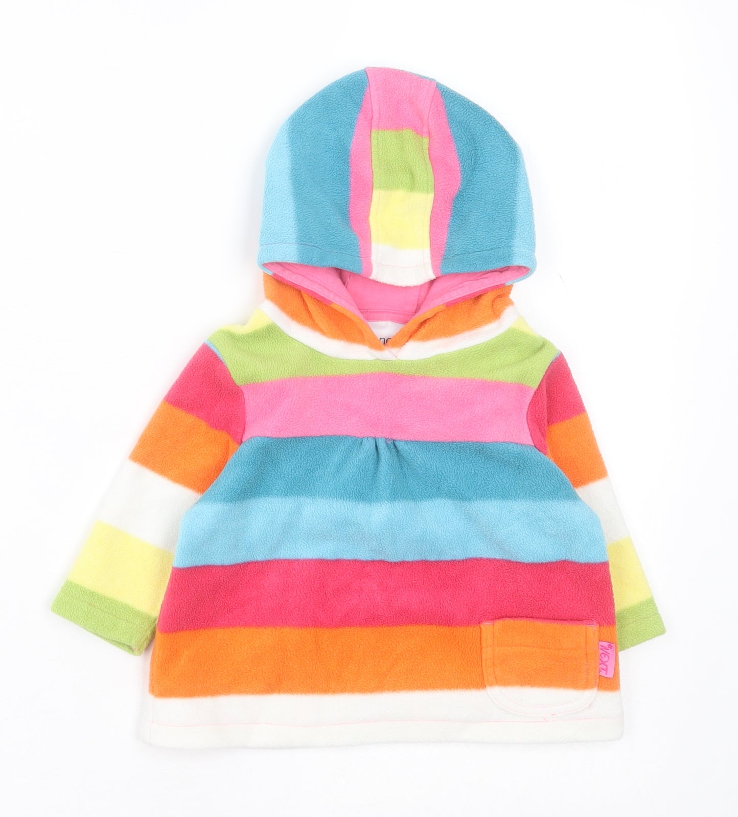 NEXT Girls Multicoloured Striped Polyester Pullover Jumper Size 3-6 Months  Pullover
