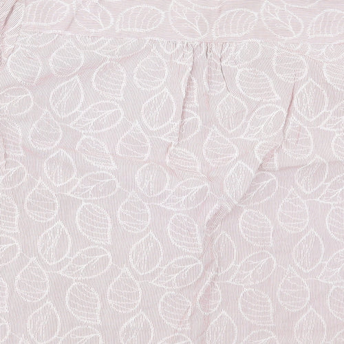 Faithful & True Womens Pink Geometric Polyester Basic Polo Size 12 V-Neck