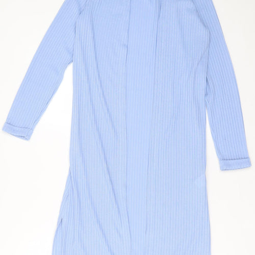 New Look Womens Blue V-Neck  Polyester Cardigan Jumper Size 10