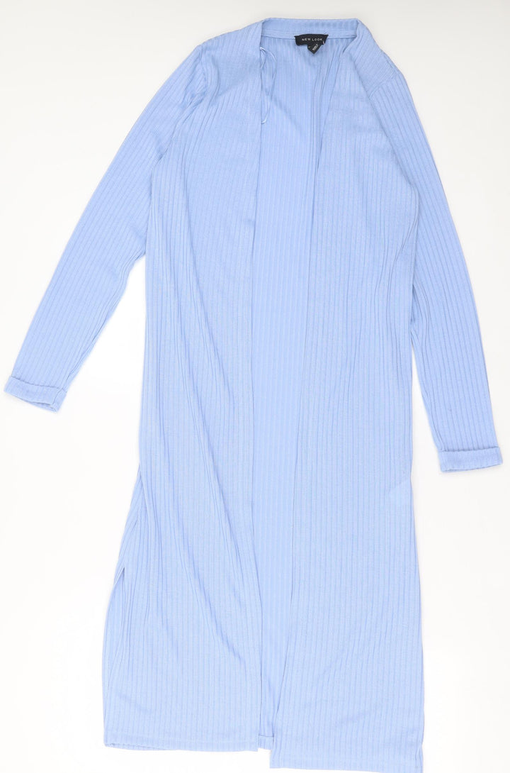 New Look Womens Blue V-Neck Polyester Cardigan Jumper Size 10