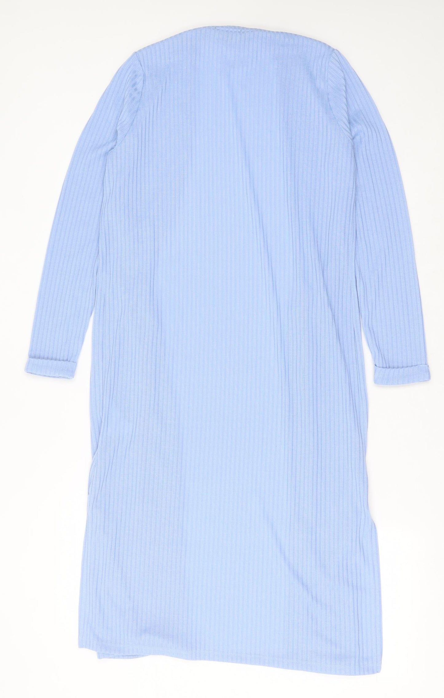 New Look Womens Blue V-Neck  Polyester Cardigan Jumper Size 10