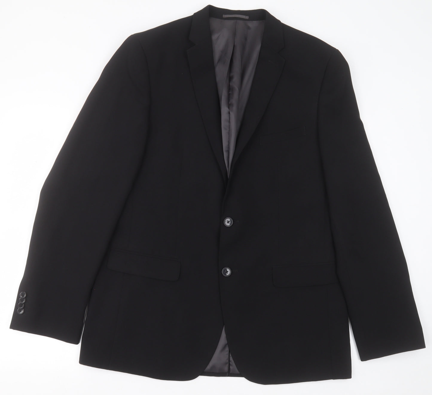 Taylor & Wright Mens Black  Polyester Jacket Suit Jacket Size 42