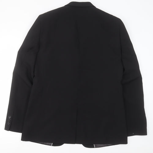 Taylor & Wright Mens Black  Polyester Jacket Suit Jacket Size 42