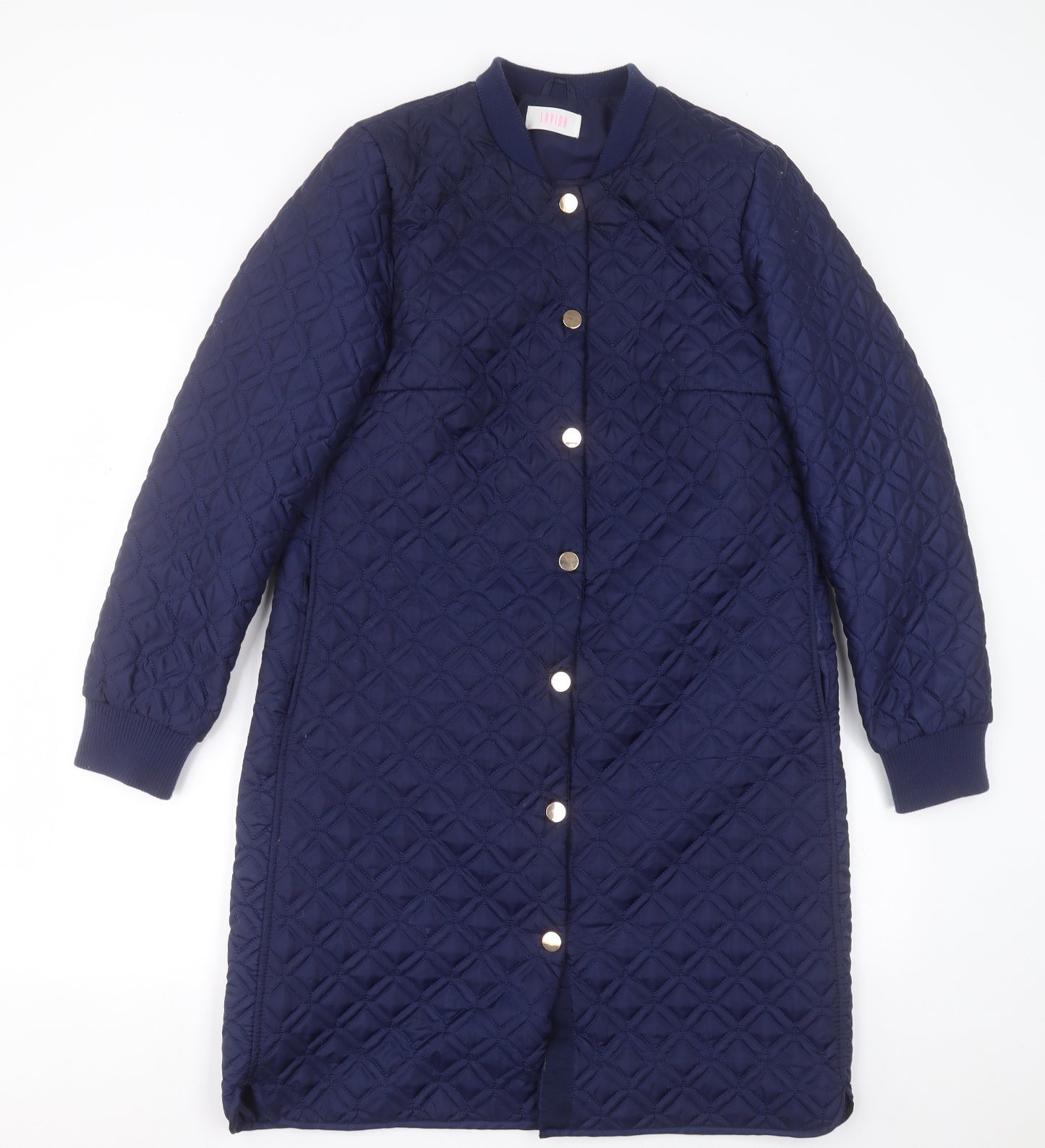 savida Womens Blue   Quilted Jacket Size S  Button