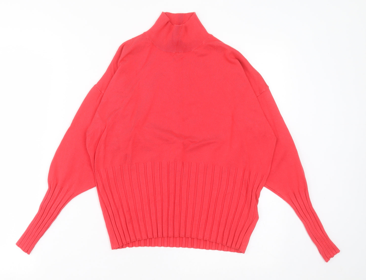 Marks and Spencer Womens Pink High Neck  Viscose Pullover Jumper Size 18
