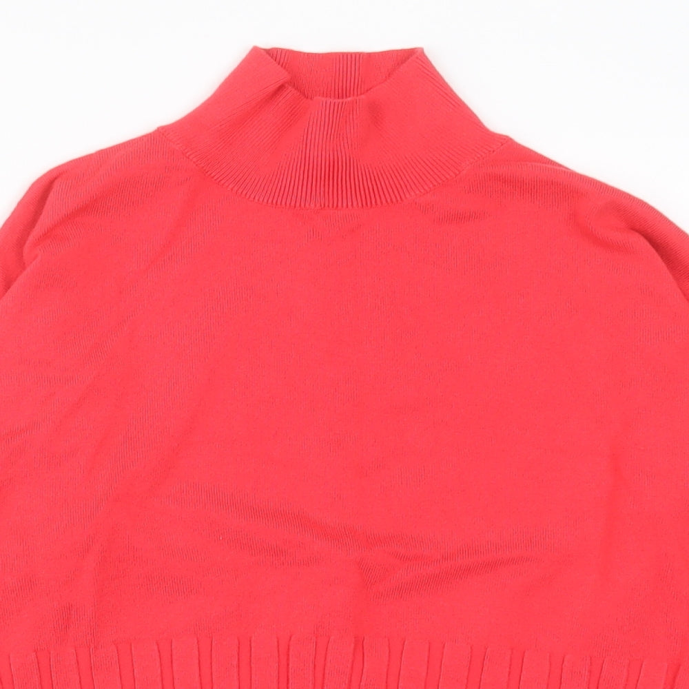 Marks and Spencer Womens Pink High Neck  Viscose Pullover Jumper Size 18