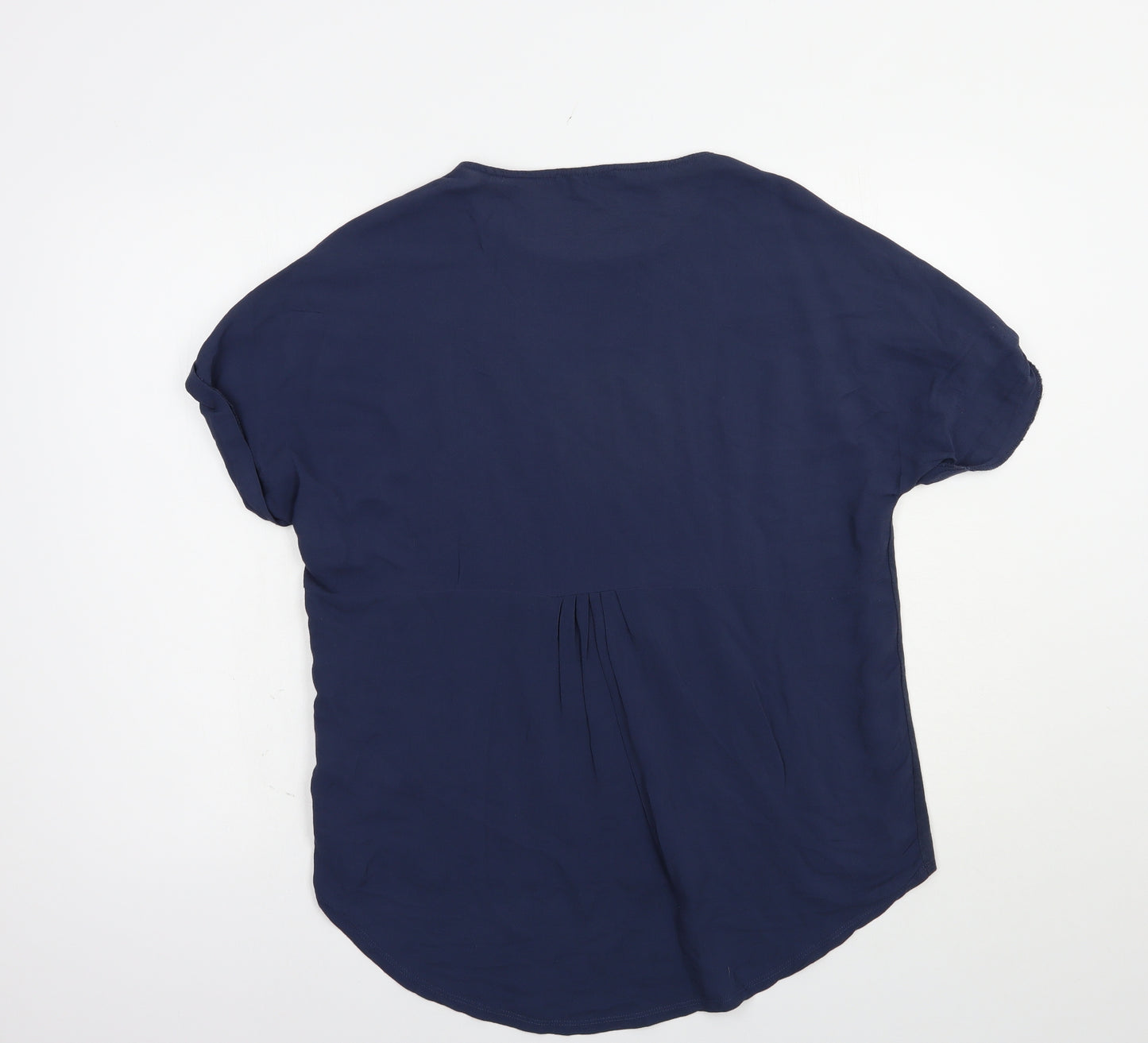 Esprit Womens Blue  Cotton Basic T-Shirt Size M Crew Neck