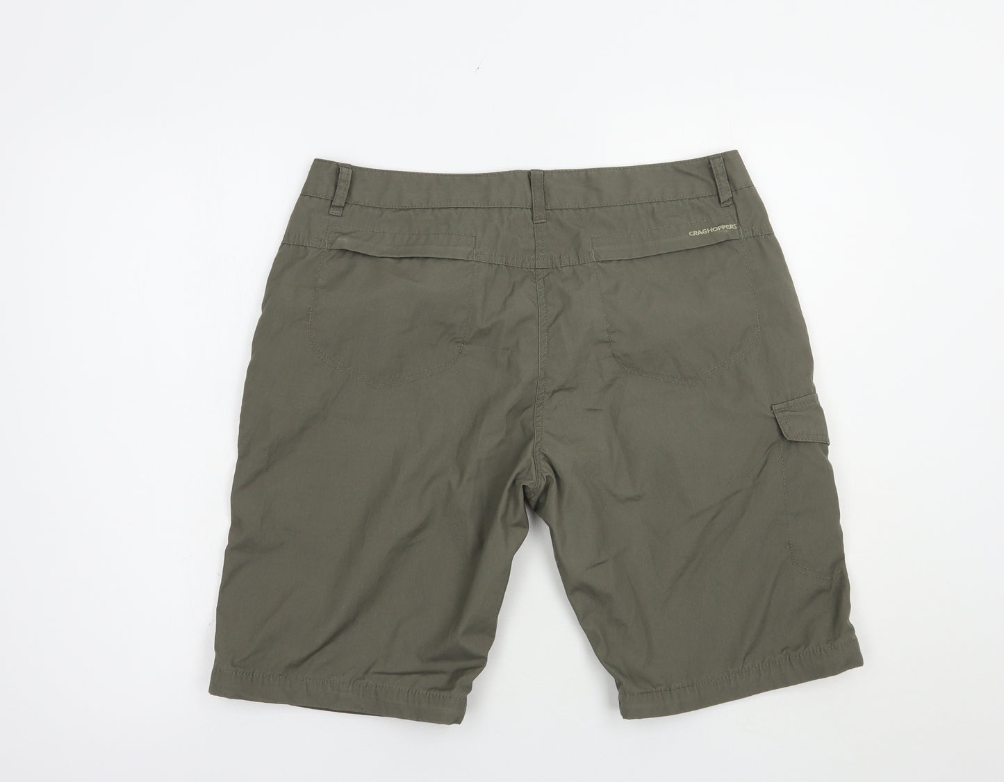 Craghoppers Womens Green  Polyester Cargo Shorts Size 14 L12 in Regular Button