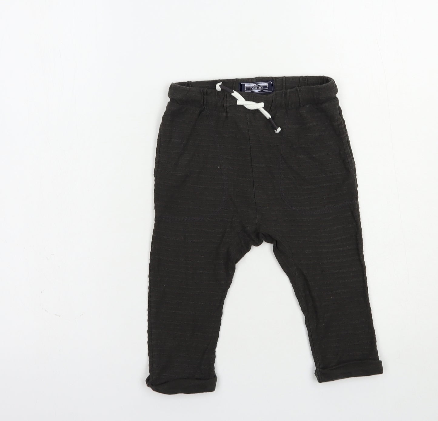 NEXT Baby Grey  Cotton Jogger Trousers Size 12-18 Months  Drawstring