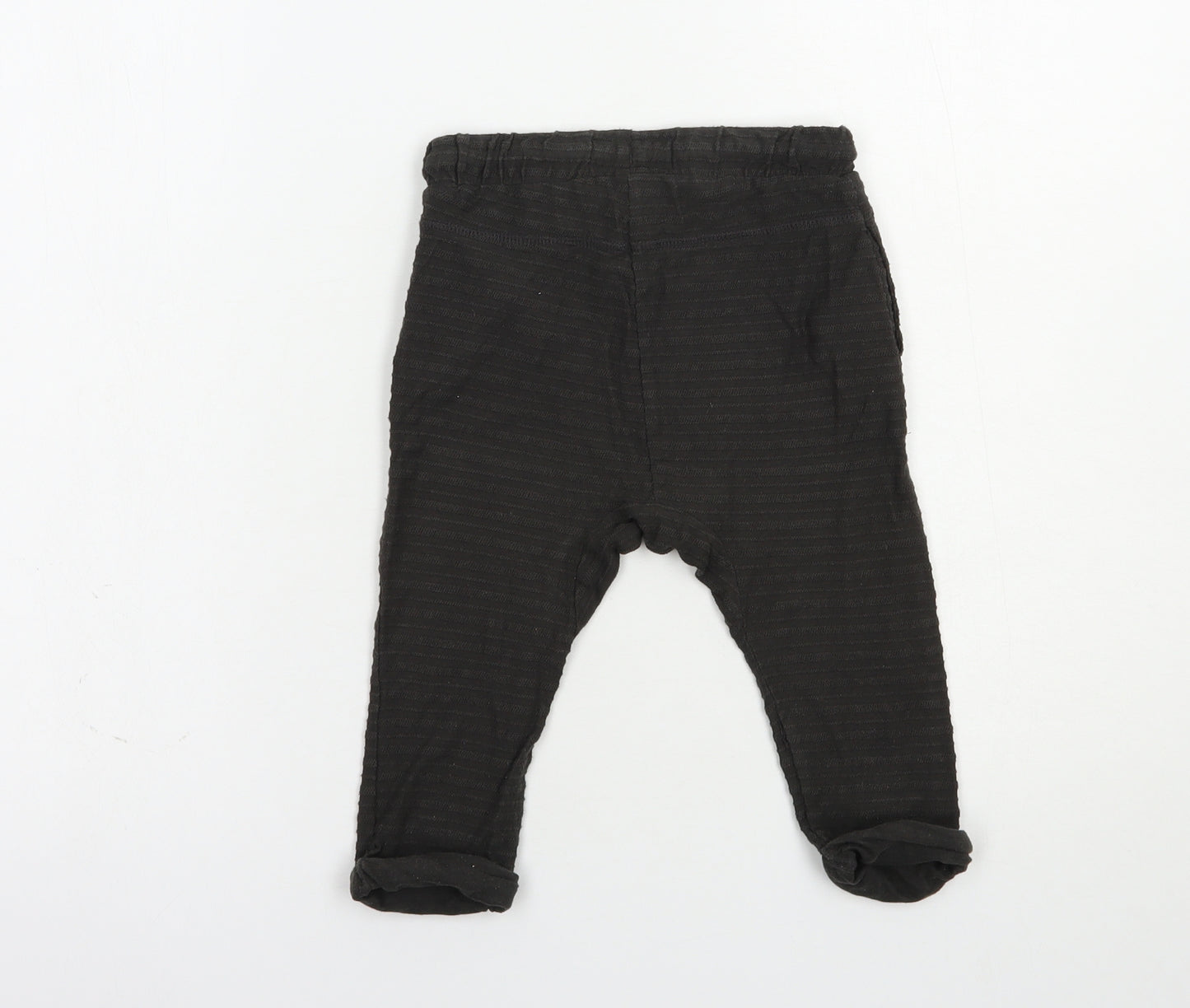 NEXT Baby Grey  Cotton Jogger Trousers Size 12-18 Months  Drawstring