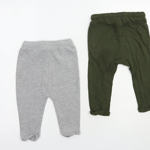NEXT Baby Grey  Cotton Trousers Set Outfit/Set Size 12-18 Months  Drawstring