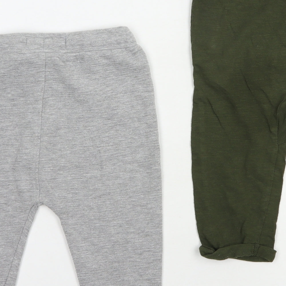 NEXT Baby Grey  Cotton Trousers Set Outfit/Set Size 12-18 Months  Drawstring