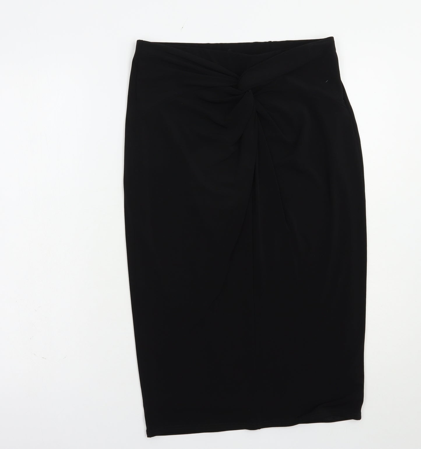 Marks and Spencer Womens Black  Polyester Straight & Pencil Skirt Size 10