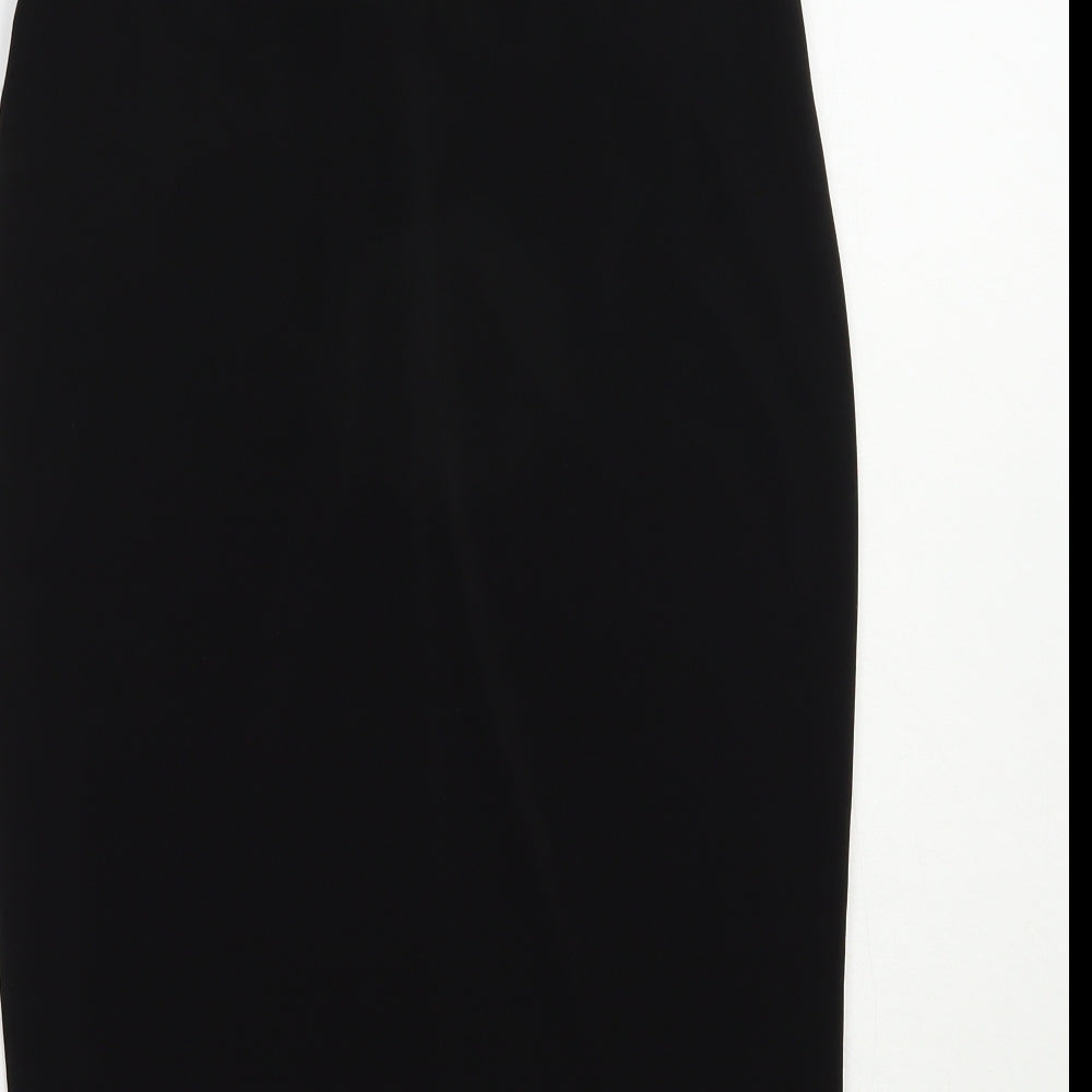 Marks and Spencer Womens Black  Polyester Straight & Pencil Skirt Size 10