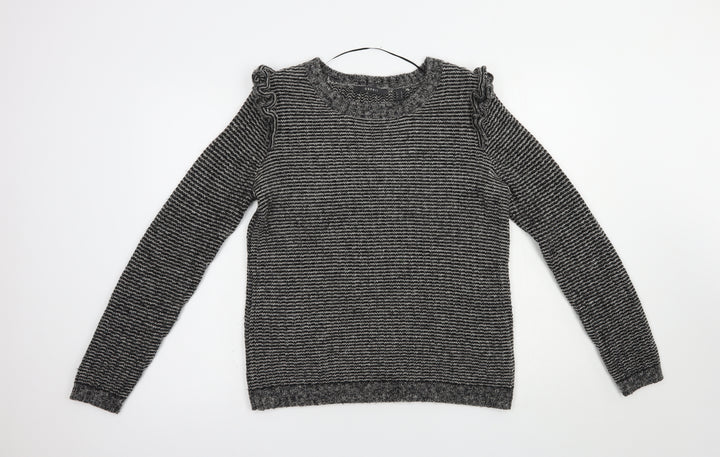 Esprit Womens Grey Crew Neck Acrylic Pullover Jumper Size M
