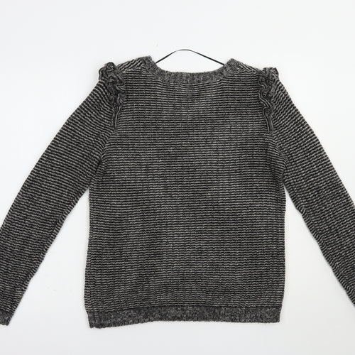 Esprit Womens Grey Crew Neck  Acrylic Pullover Jumper Size M