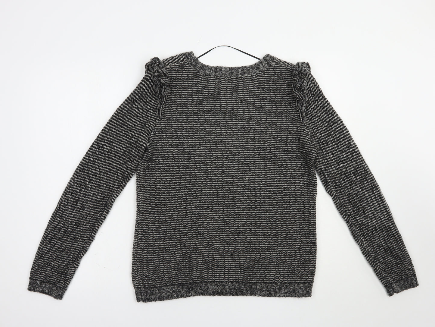 Esprit Womens Grey Crew Neck  Acrylic Pullover Jumper Size M