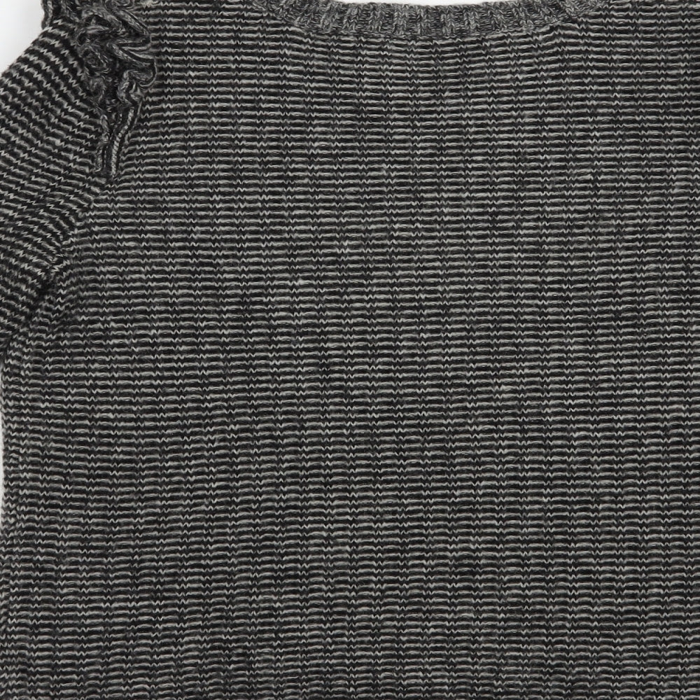 Esprit Womens Grey Crew Neck  Acrylic Pullover Jumper Size M
