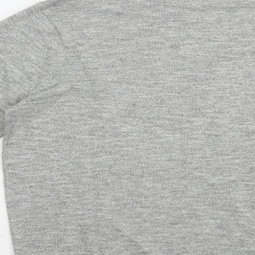 F&F Mens Grey Crew Neck  Cotton Pullover Jumper Size M