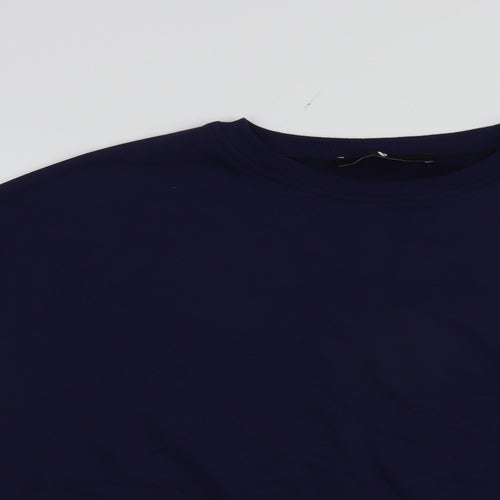 Very Womens Blue Colourblock Cotton Pullover Sweatshirt Size 14  Pullover