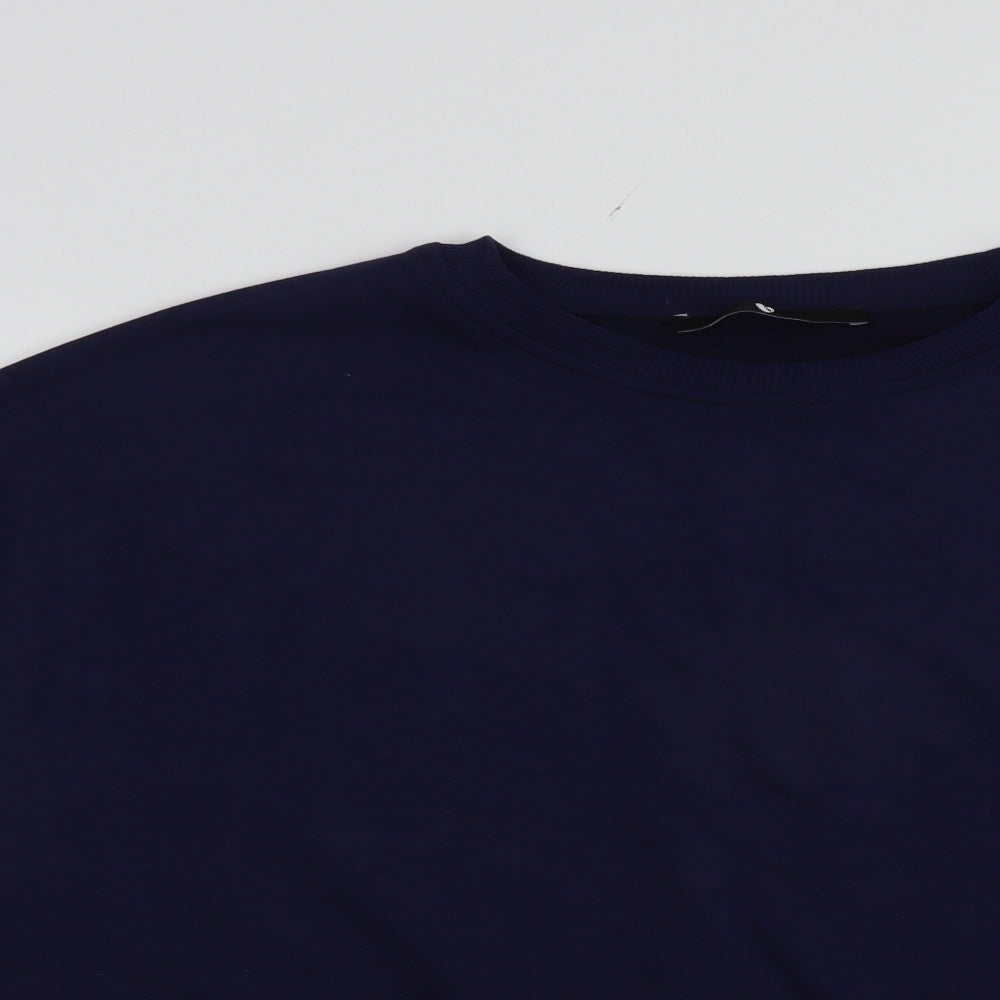 Very Womens Blue Colourblock Cotton Pullover Sweatshirt Size 14  Pullover