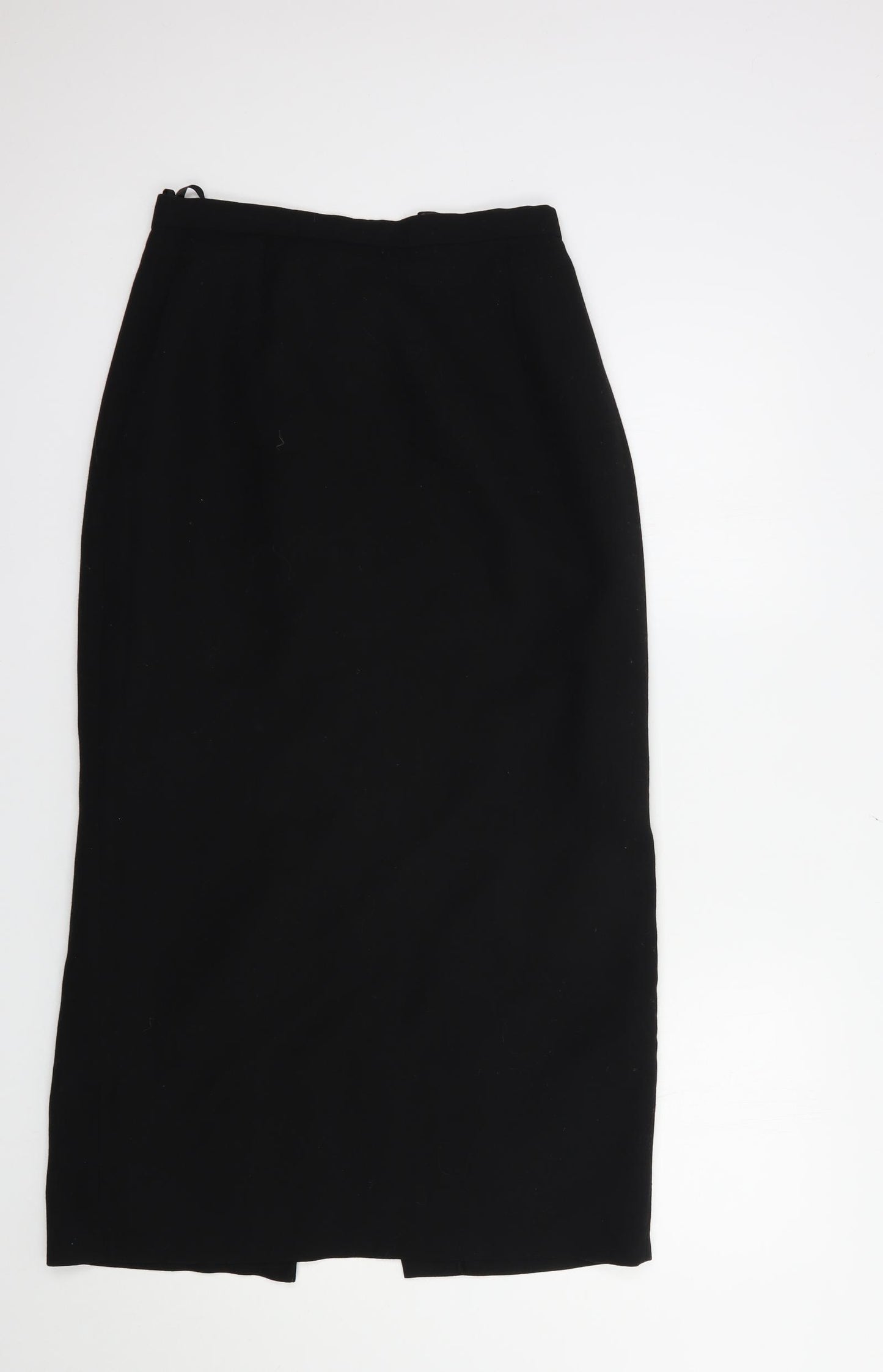 Debenhams Womens Black  Polyester Straight & Pencil Skirt Size 12   Button