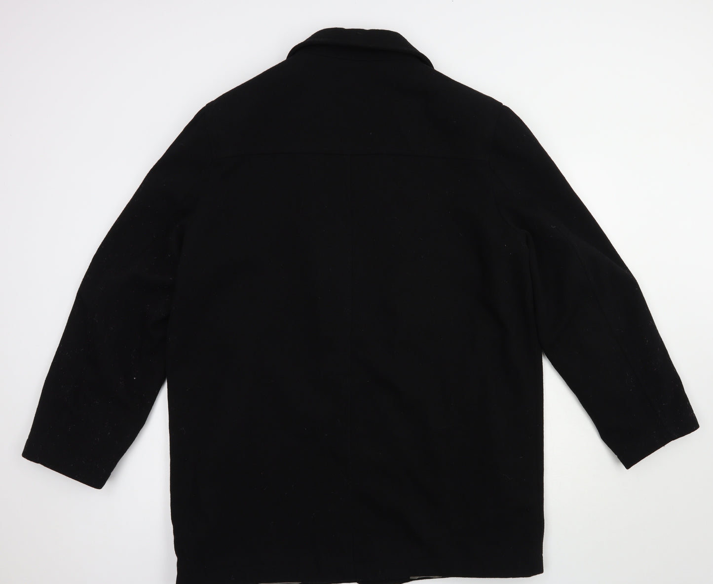Blakes Mens Black   Pea Coat Coat Size XL  Button