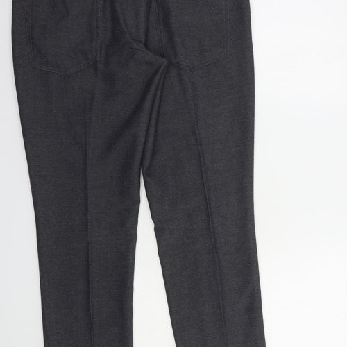 NEXT Mens Grey  Polyester Dress Pants Trousers Size 32 in L31 in Regular Button