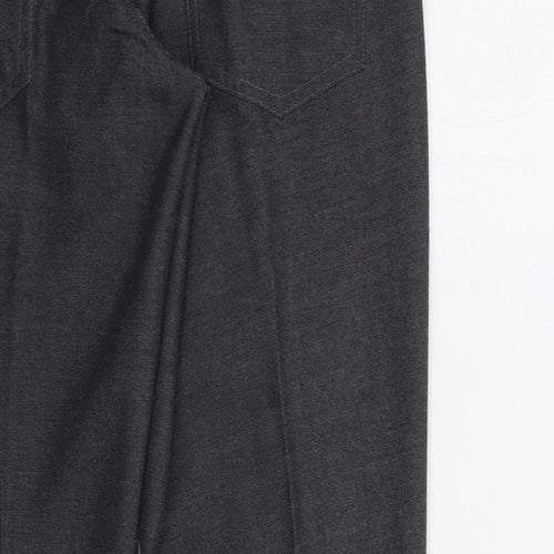 NEXT Mens Grey  Polyester Dress Pants Trousers Size 32 in L31 in Regular Button
