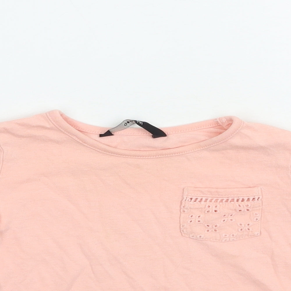 George Baby Pink  Cotton Basic T-Shirt Size 12-18 Months Crew Neck Pullover