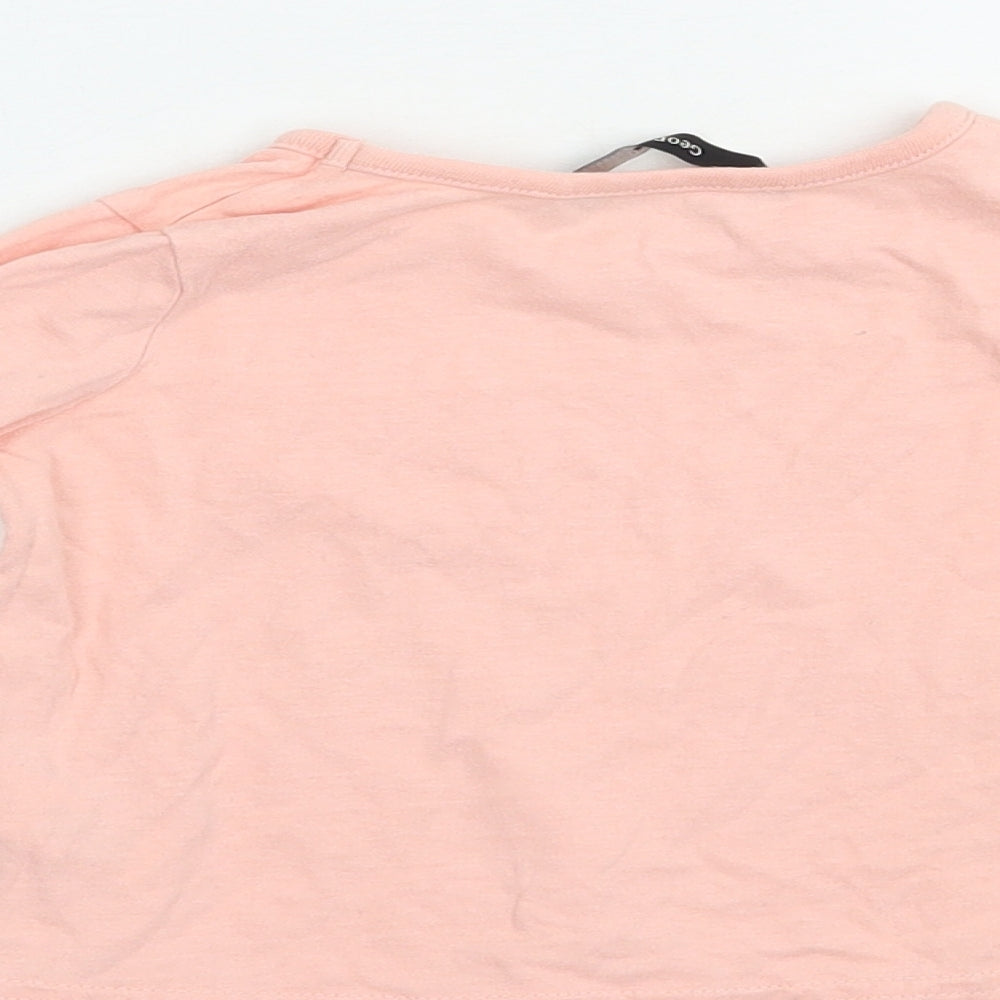 George Baby Pink  Cotton Basic T-Shirt Size 12-18 Months Crew Neck Pullover