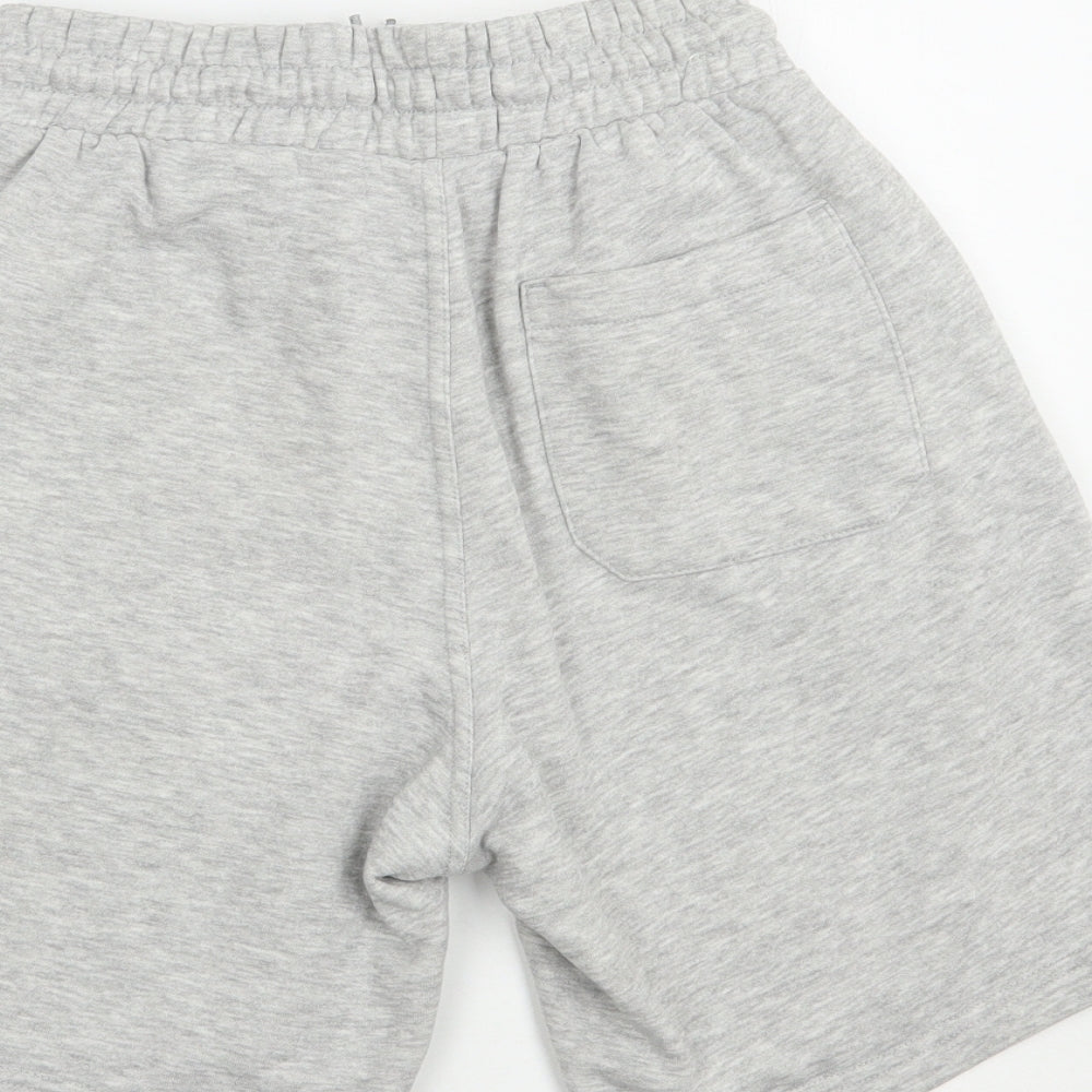 H&M Mens Grey  Cotton Sweat Shorts Size XS L7 in Regular Drawstring