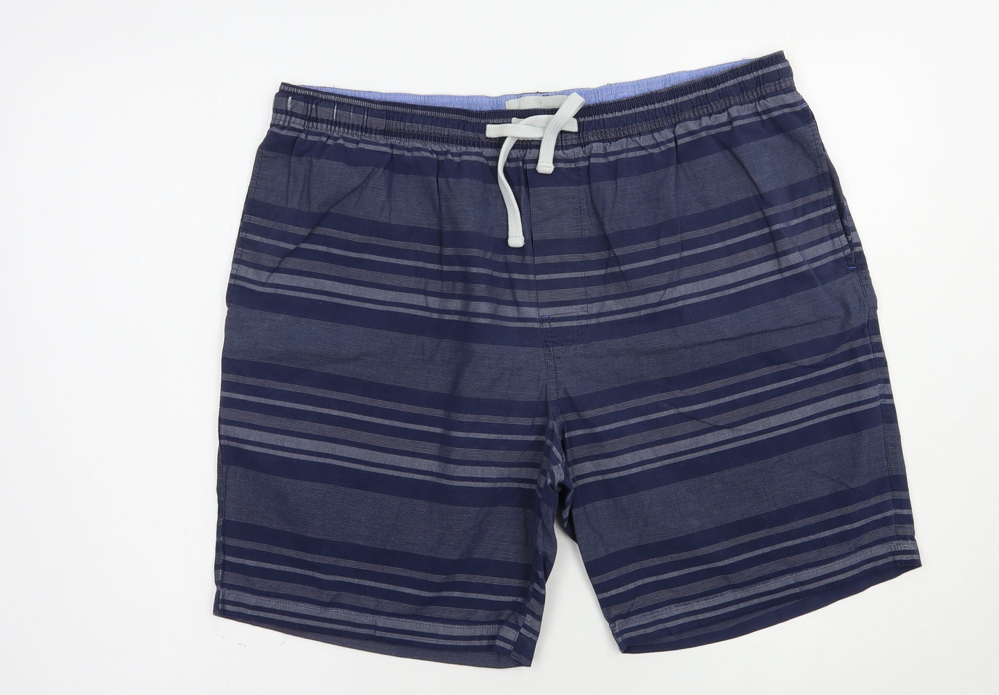 Matalan Mens  Striped Cotton Bermuda Shorts Size 36 in L8 in Regular Drawstring