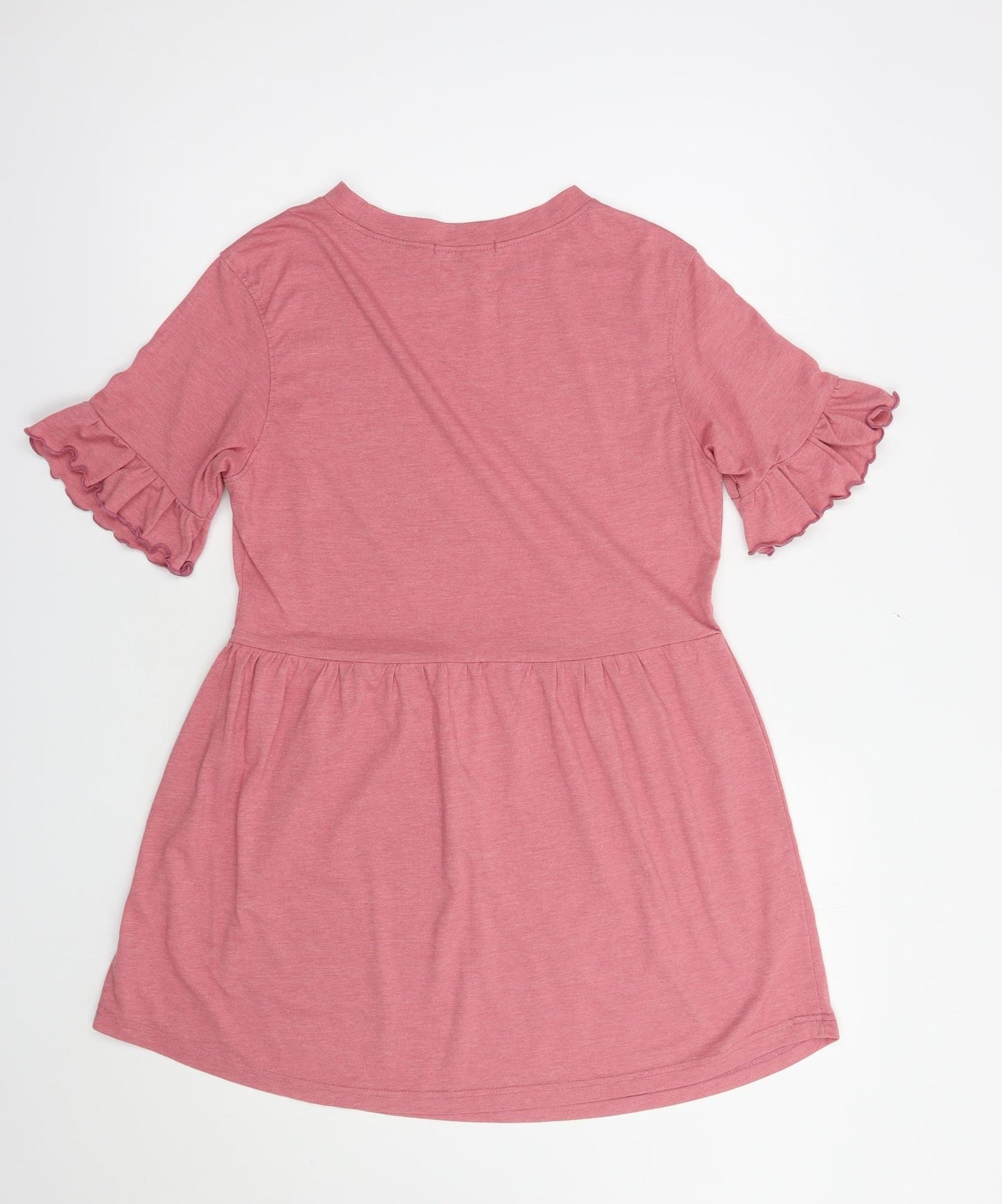 Missguided Womens Pink  Polyester T-Shirt Dress  Size 8  Crew Neck Pullover