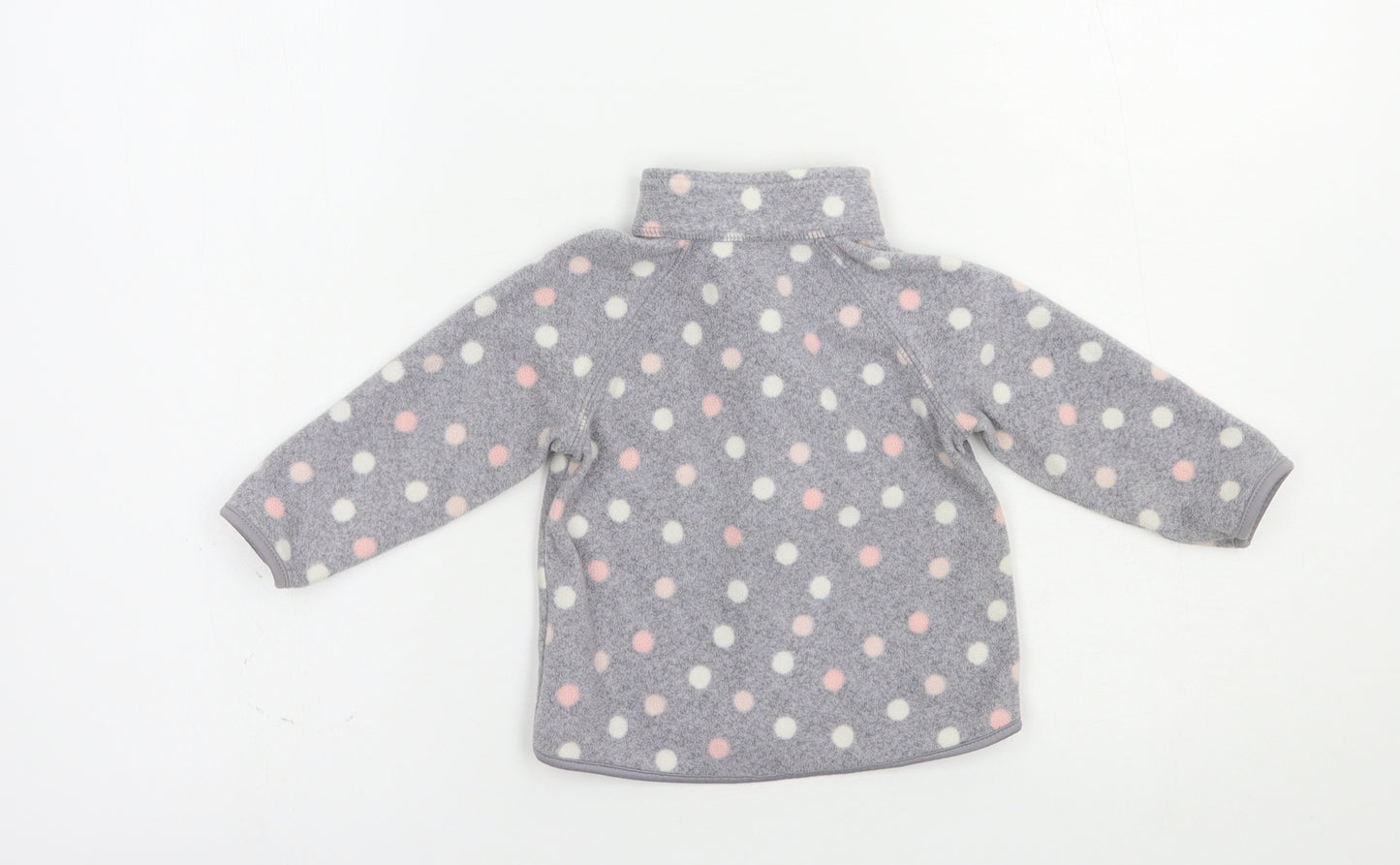 H&M Baby Grey Polka Dot Polyester Full Zip Jumper Size 6-9 Months  Zip
