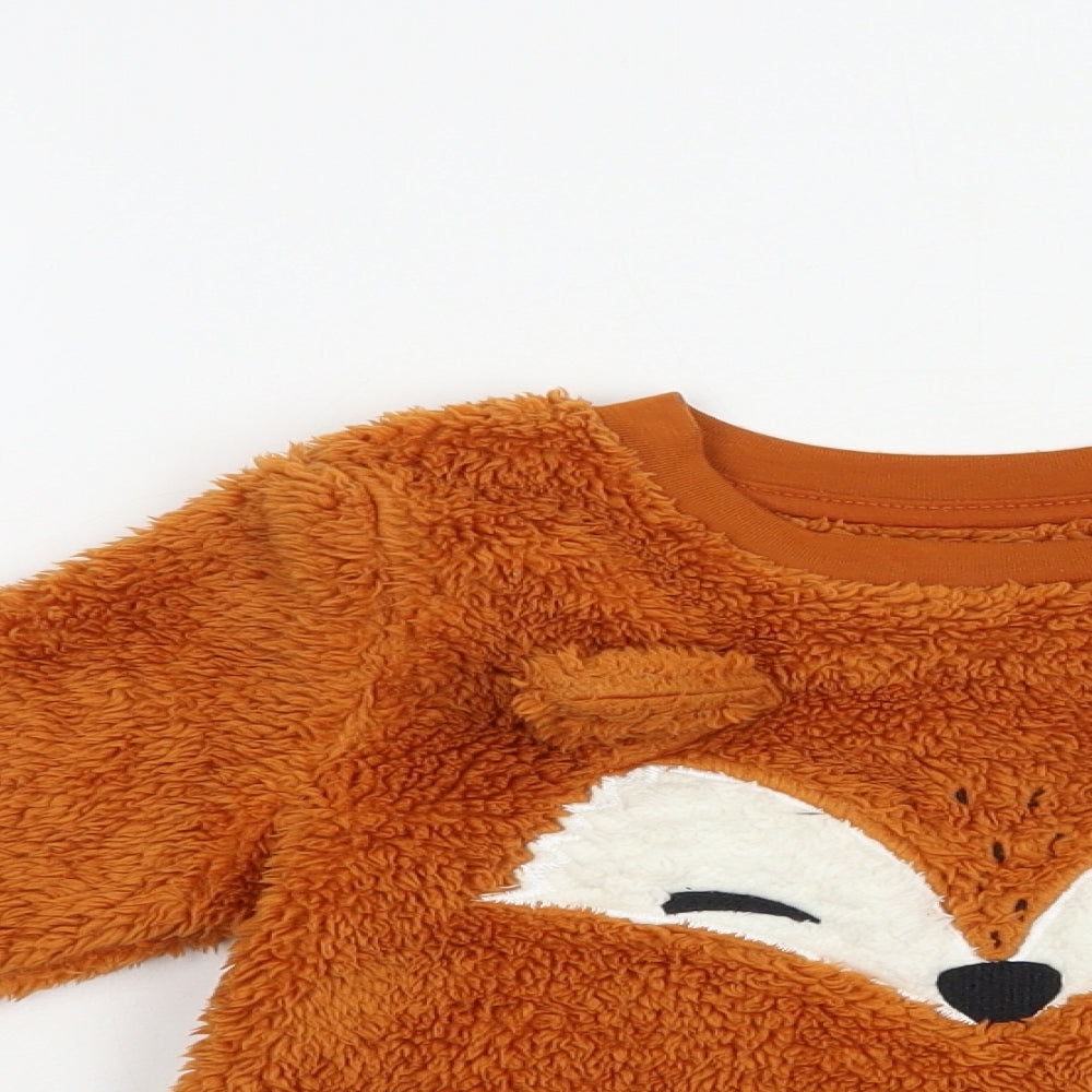 George Girls Brown  Polyester Pullover Sweatshirt Size 5-6 Years  Pullover - Cute Fox