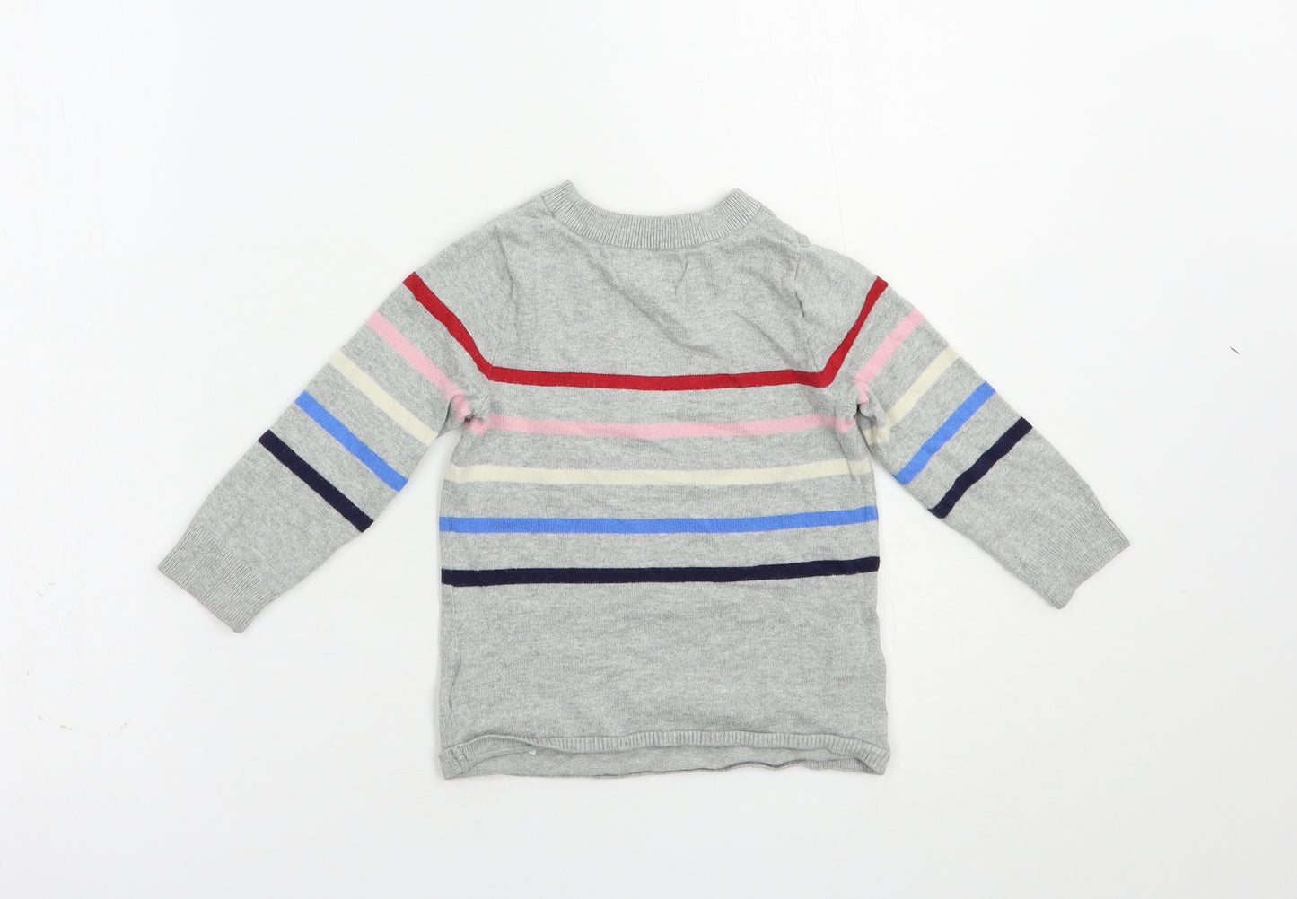 Gap Girls Grey Crew Neck  Cotton Pullover Jumper Size 2 Years  Pullover - Minnie Mouse