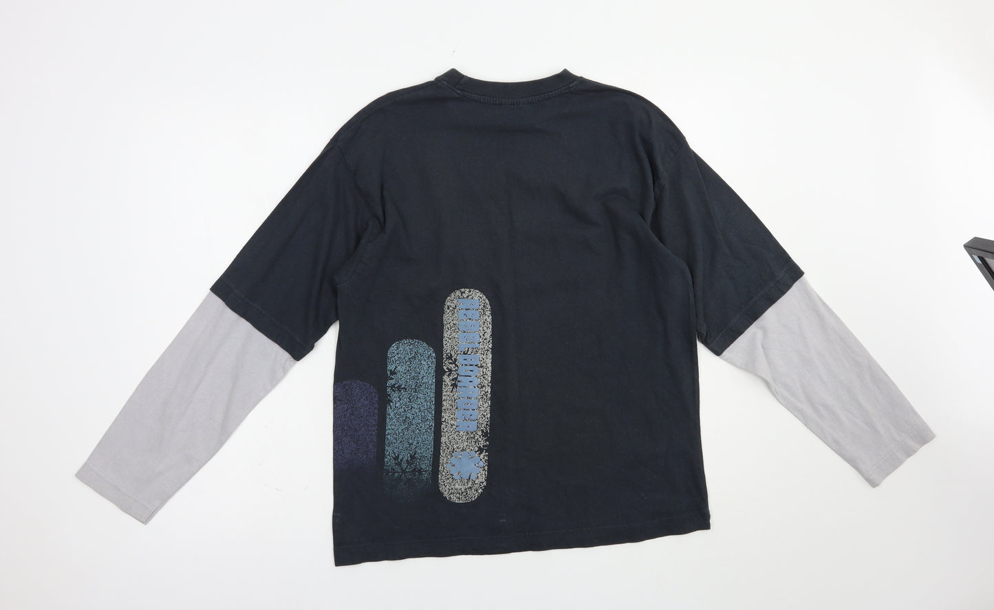 Rebel Skatewear Boys Grey  Cotton Pullover Polo Size 13-14 Years Crew Neck Pullover