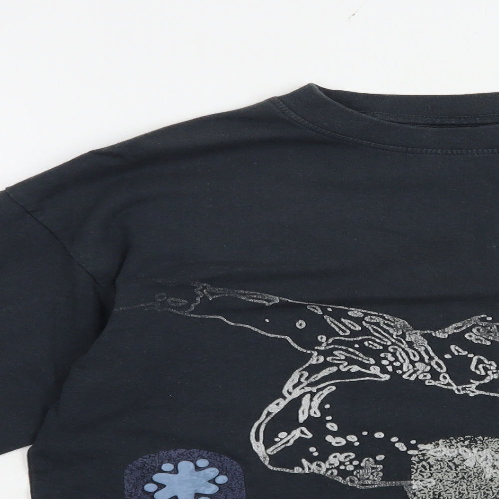 Rebel Skatewear Boys Grey  Cotton Pullover Polo Size 13-14 Years Crew Neck Pullover