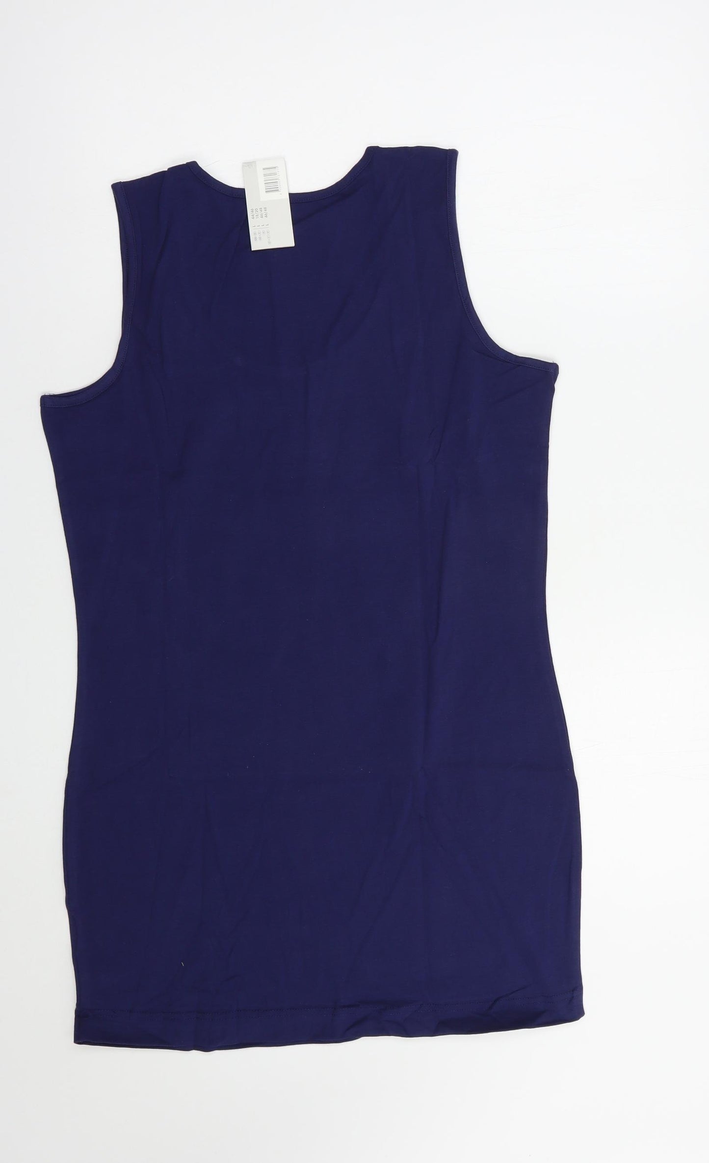 ESMARA Womens Blue  Cotton Tunic Tank Size 18 Scoop Neck