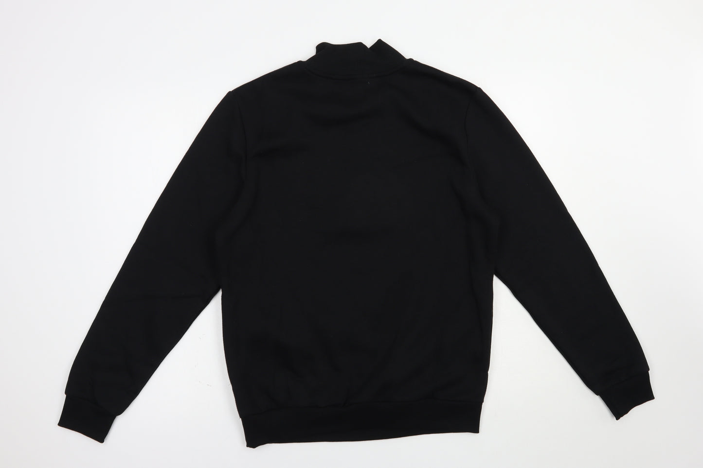 Studio Mens Black  Polyester Full Zip Hoodie Size S