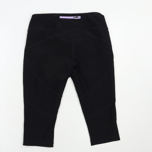 MPG Womens Black  Polyester Cropped Leggings Size 12 L18 in Regular