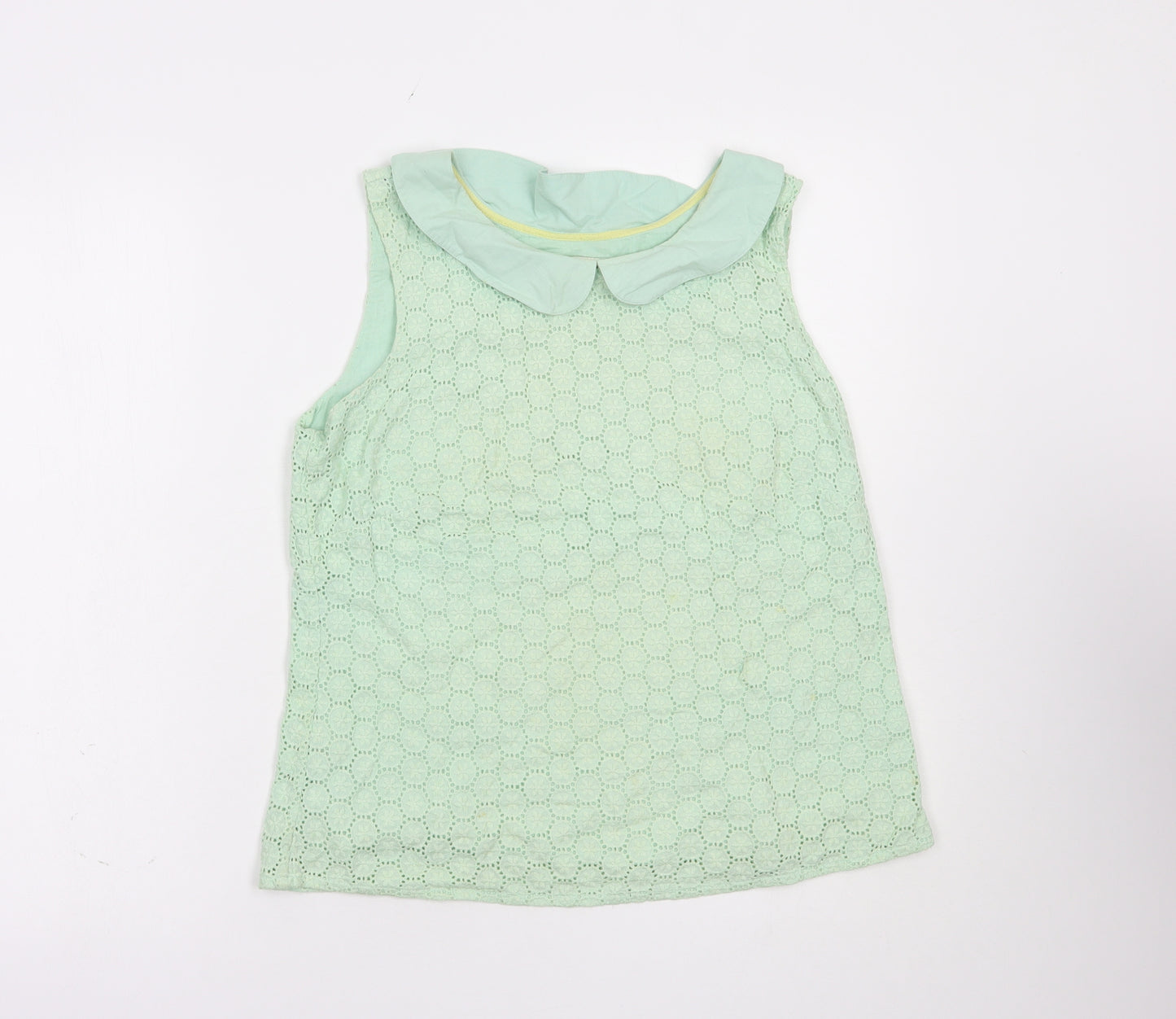 Boden Womens Green  Cotton Basic Blouse Size 12 Collared