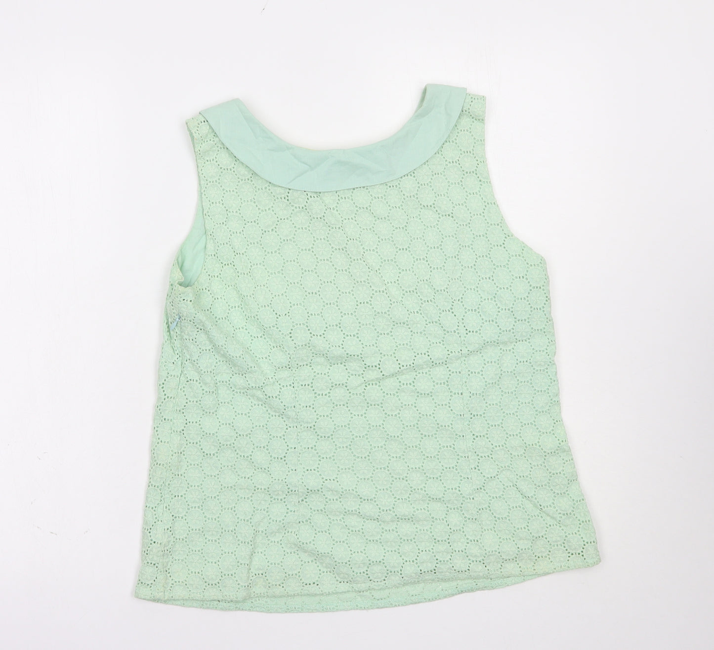 Boden Womens Green  Cotton Basic Blouse Size 12 Collared