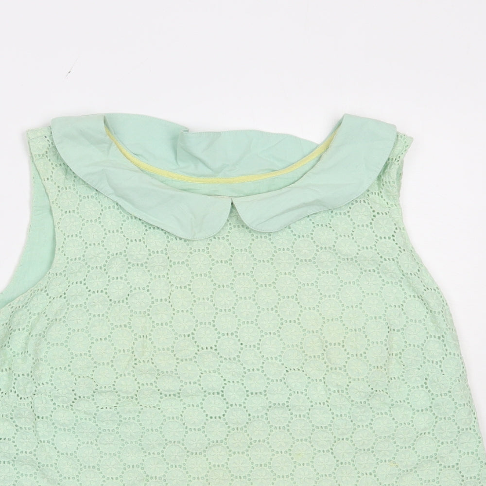 Boden Womens Green  Cotton Basic Blouse Size 12 Collared