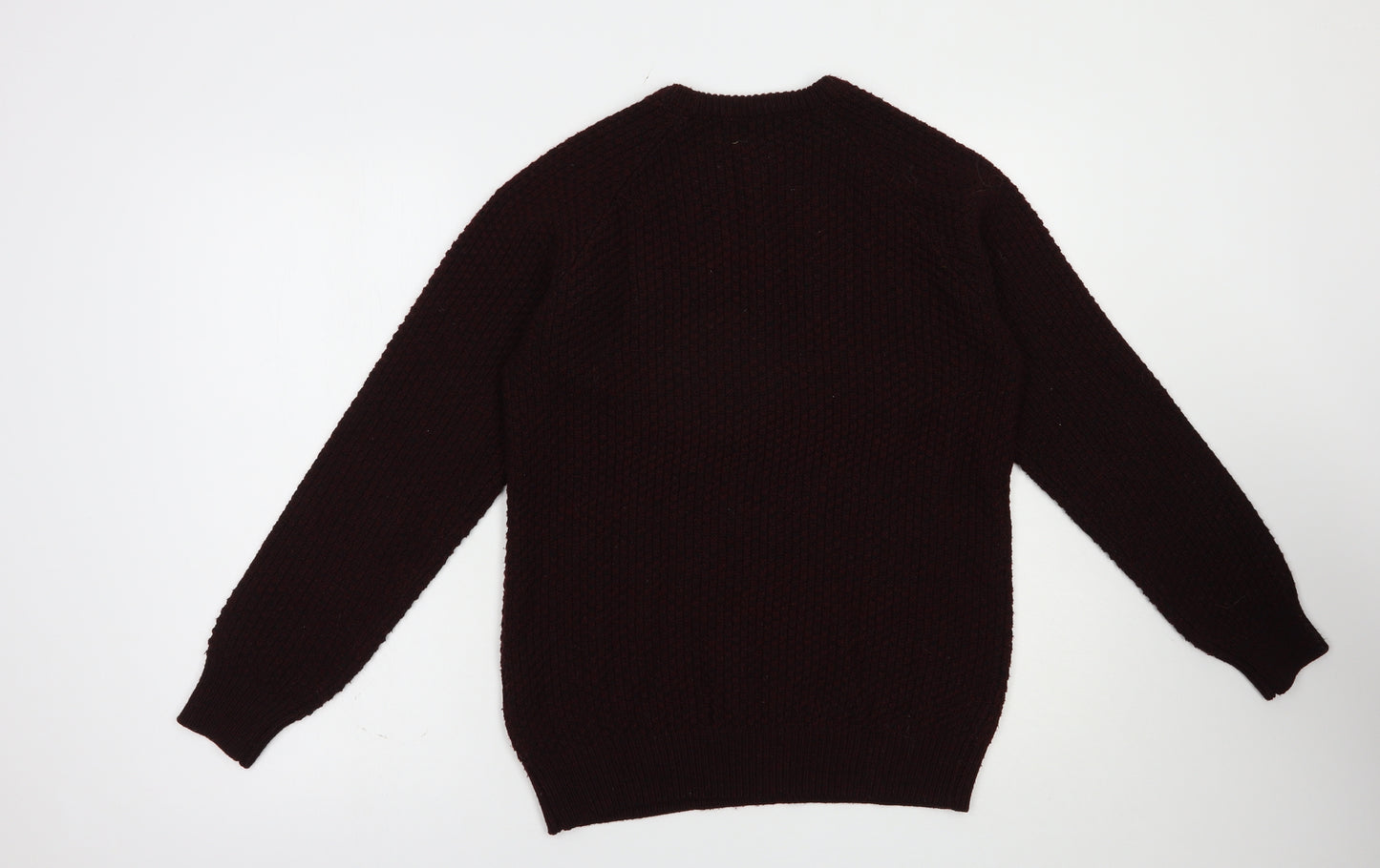 Cedarwood State Mens Purple Crew Neck  Acrylic Pullover Jumper Size S
