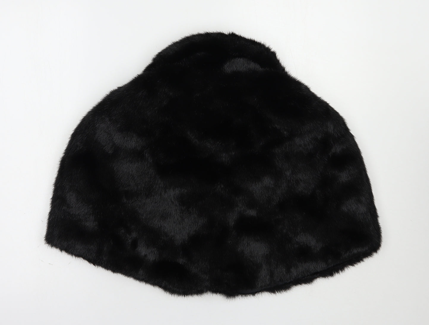 John Lewis Womens Black   Overcoat Poncho One Size   - Faux Fur Cape